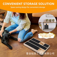 Wooden Dog Scratching Board with Hidden Pull-Out Snack Box