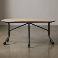 Round Folding Table Foldable Design Rolling Folding Table Easy to Clean