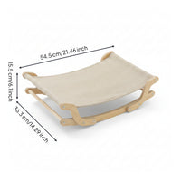 Solid Wood Curved Cat Rocking Bed Pet Resting Piece