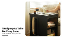 Expandable Nesting Table Set Multi-Functional Household Furniture Space-Saving Includes 4 Stools for Apartment Dwellers, Bedroom