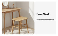 Hardwood Wood Square Stool Minimalist Design 4-Legged Wooden Stool small Size