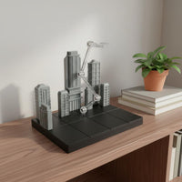 Cityscape Display Stage Versatile Compatibility Robot Model Battle Diorama Dynamic Posing Articulated Display Stand for Hobbyists, Desktop Decoration
