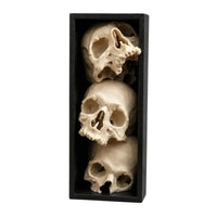 Halloween Skull Book Bookend Spooky Literary Vignette with Skulls Bone-Colored Halloween Decorative Figurine for Goths, Bookcase