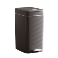 Foot Pedal Trash Can for Bedroom and Bathroom, Large Capacity, Quiet Slow-Down, Press-Type with Lid, Sealed Garbage Bin