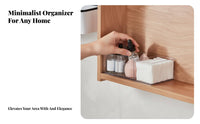 Multi-Compartment Vanity Organizer Space-Saving Multi-Compartment Vanity Tray