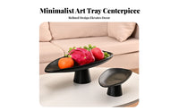 Pedestal Fruit Bowl Glow Upscale Design Modern Decorative Fruit Plate Versatile Resin Centerpiece for Living Room, Restaurant, Housewarming
