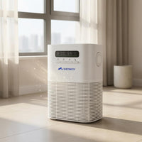 Tabletop Air Purifier White Electronic Air Purifier Home Appliance Vented Slatted Intake