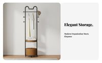 Rolling Clothes Rack with Shelves Space-Saving Design for Retail shop, Students