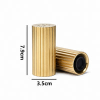 304 Stainless Steel Salt and Pepper Shaker Set, Gold, Cylindrical, for Hotel or Western Dining