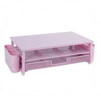 Screen Riser with Drawer Pen Cup Desk Organizer with Drawer Ergonomic Desktop Screen Riser for Workspace