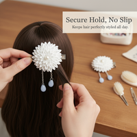 BJD SD DD Japanese Kimono Fabric Hair Clip for Dolls - Handmade Hair Accessories