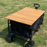 Outdoor Camping Cart Table Board, Aluminum Roll-Up Tabletop, Foldable Portable Picnic Cart, Market Stall Cart