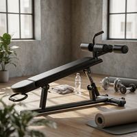 Adjustable Sit up Bench Padded Decline Core Training Bench Metal Frame