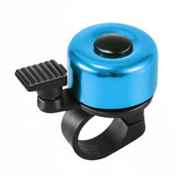 Clamp Mount Compact Bike Bell Metal Dome Handlebar Bell Push Button Bike Accessory Black Finish