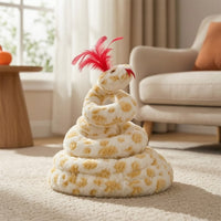 Snake Cat Toy Soft-Textured Spring Cat Toy Fuzzy Springy for Cats