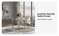Upholstered Side Chair Italian Influenced Design Dining Seating Luxury Feel Modern Minimalist Design for Households, Hotel