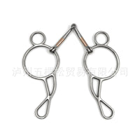 跨境货源马具马嚼子马口衔不锈钢耐磨马术衔铁俱乐部驯马装备拿货