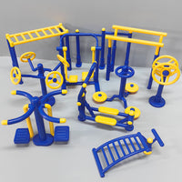 Miniature Outdoor Gym Equipment Set for Dollhouse