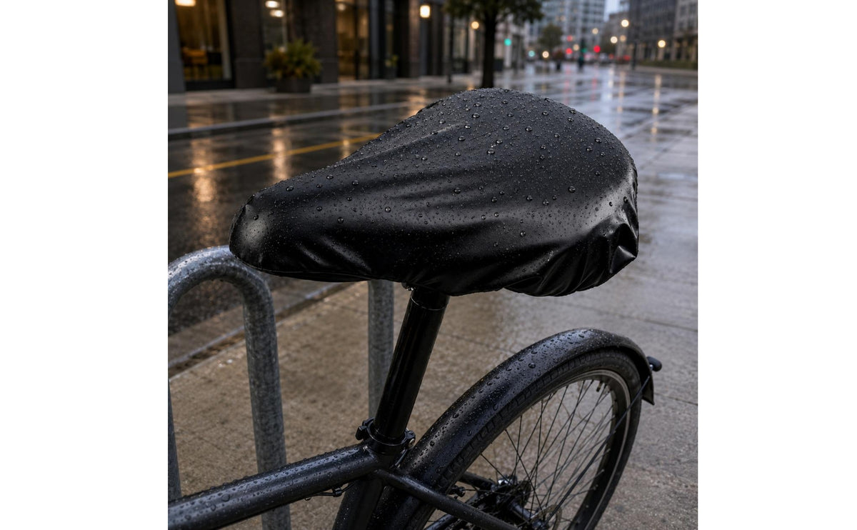Rainproof Bike Saddle Rain Cover Black PVC Bike Seat Cover