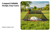 Breathable Foldable Pet Tent with Mat Portable Mesh Pet Tent Lightweight Collapsible Dog Playpen Compact for Dogs, Cats, Young Dogs, Outdoor, Indoor, Travel, Camping