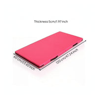 Thick Gym Mat with Handles Padded Folding Exercise Mat Long-Lasting Compact Storage for Yogis
