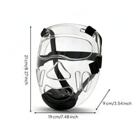 Transparent Safeguarding Face Mask Padded Clear Training Mask Impact-Resistant Face Guard with Adjustable Strap Long-Lasting for Combat Sports Artists, Athletes, Sparring, Gym
