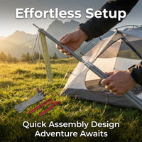 Camping Tent Accessories with Reflective Guy Ropes, Aluminum Alloy Pegs, Adjusta #variant:Tarp Poles