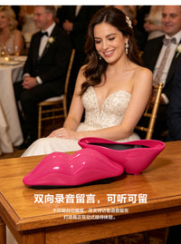红外线感应，唇形语音留言盒，婚礼主题语音留言电话，门铃电话