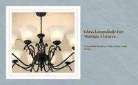 Frosted glass lampshade for bedroom