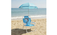 Outdoor Chair with Sun Shade Foldable Chair with Umbrella Portable Furniture Folding for Children, Toddlers, Beach, Patio, Garden