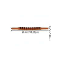 Double Row Massage Stick Full Body Use Wooden Bead Massage Roller for Home