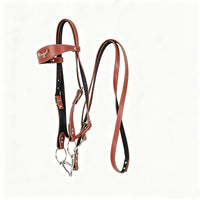 Flying Eagle Style Bridle with Reins Cowhide Bit Horse Tack Adjustable Pony Halter Bridle Cross-Border