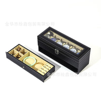 现货批发新品双层带抽屉手表首饰一体收纳展示收藏盒 多功能饰品