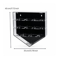 Ball Display Case Clear Wall-Mounted Display Case Transparent Holder for Sports Fans, Clubhouse