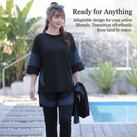 Swimsuits for Women with a Comfortable Padded Bra and Three Piece Design, Stylish Tankini Set for Plus Size Ladies
