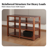 Solid Wood Audio Equipment Stand Shock Absorbing Multi-tier Amplifier Rack Anti-cracking Shelf Stable Construction Suitable for Audiophiles Listening Room