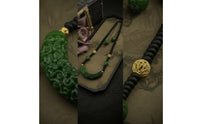 Necklace with Carved Centerpiece Long Statement Necklace Handcrafted-Look Jewelry for Special Occasions