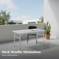 Bi-Fold Rectangular Table Foldable Design Portable Furniture Indoor/outsidedoor Use Easy to Clean for Campers, Home