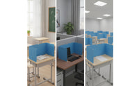 Curved Tri-Fold Screen Portable Three-Panel Desk Divider Sturdy Desktop Partition Screen Long-Lasting for Classroom