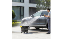 Wheeled Portable Car Washer with Wheels IPX5 Waterproof Car Wash Machine with Water Tank Compact Pressure Washer with Tank Mini for Driveway