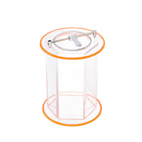 Hexagonal Polishing Barrel High Glass-Like Acrylic Tumbler Drum Leak-Resistant Seal Rotary Polisher Barrel for Technicians, Jewelry Making