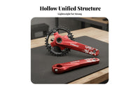 Mountain Bike Crankset with Bottom Bracket Anti-Chain Drop Mountain Bike Crankset Lightweight Aluminum Alloy Crank Arms for Cyclists