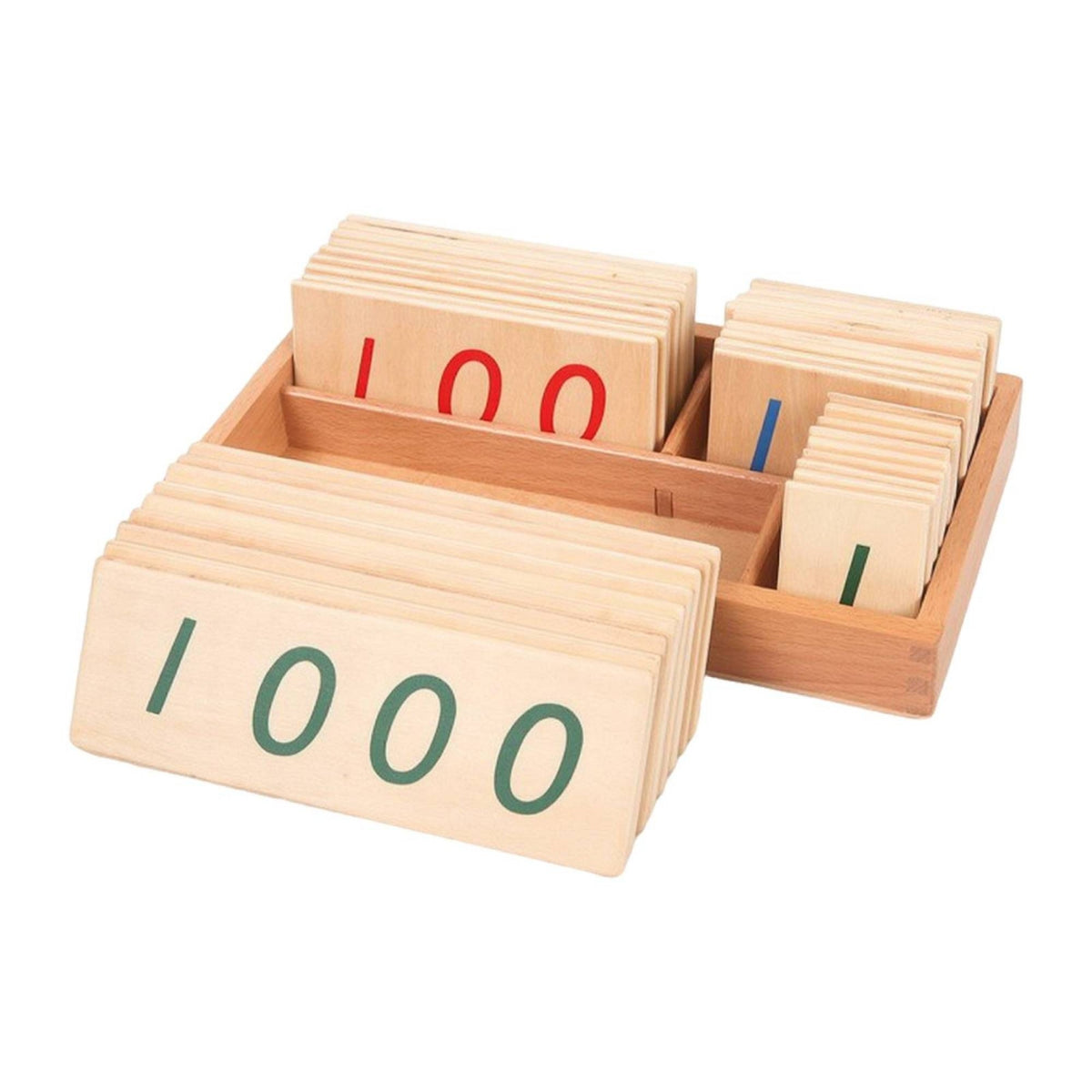 Educational Numeral Cards with Tray Hands-on Number Cards with Wooden Box Mathematical Toy for Preschoolers, Homeschool