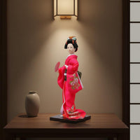 Japanese Geisha Doll Handmade Kimono Doll Figurine Intricate Craftsmanship