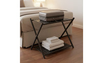 Folding Luggage Rack Space-Saving Foldable Luggage Rack Multi-Purpose for Hotel