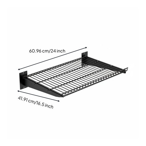 Garage Wall Shelving Space Saving Wire Basket Shelf Organizer Easy to Install