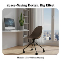 Armless Rolling Task Chair Low spine Support Armless Rolling Chair for Dorm Room