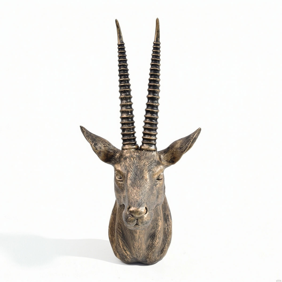 Faux Antelope Head Wall Decor Sculpture Textured for Entryway, Hallway