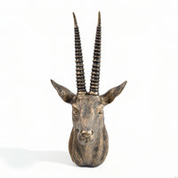 Faux Antelope Head Wall Decor Sculpture Textured for Entryway, Hallway