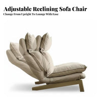 Highsupport Recliner with Footrest Removable and Launderable Cover Lounge Chair Minimalist Design Sturdy Frame for Living Room